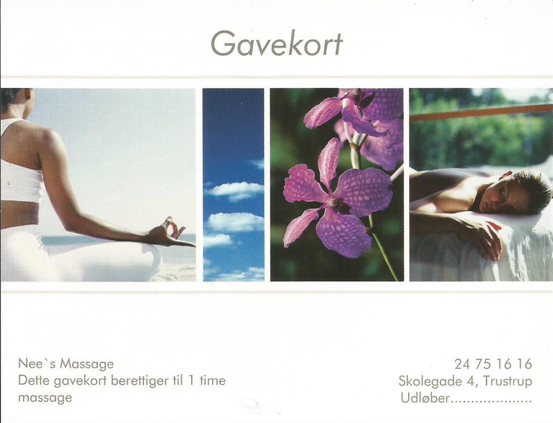 Gavekort Nee`s Massage